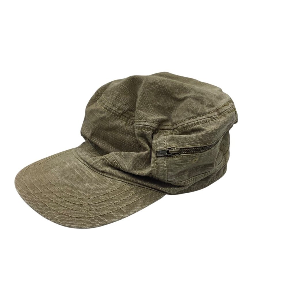 Baby Gap‎ Olive Green Cotton Military Style Cadet Cap Zip Pocket Infant M/L